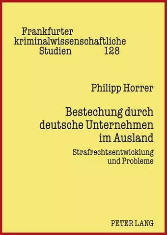 Bestechung Durch Deutsche Unternehmen Im Ausland cover