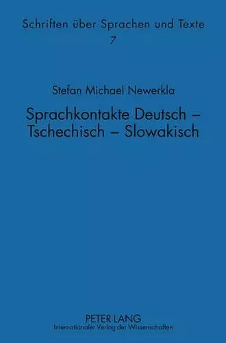 Sprachkontakte Deutsch - Tschechisch -- Slowakisch cover