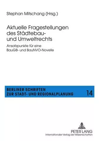 Aktuelle Fragestellungen Des Staedtebau- Und Umweltrechts cover