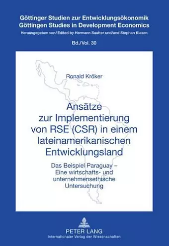 Ansaetze Zur Implementierung Von Rse (Csr) in Einem Lateinamerikanischen Entwicklungsland cover