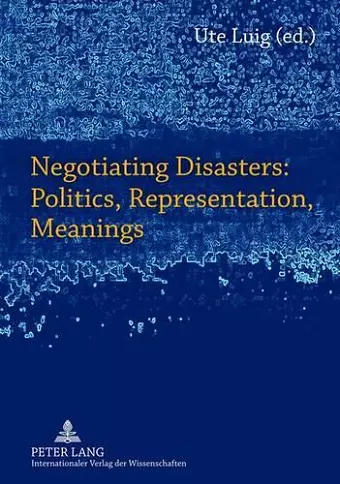 Negotiating Disasters: Politics, Representation, Meanings cover