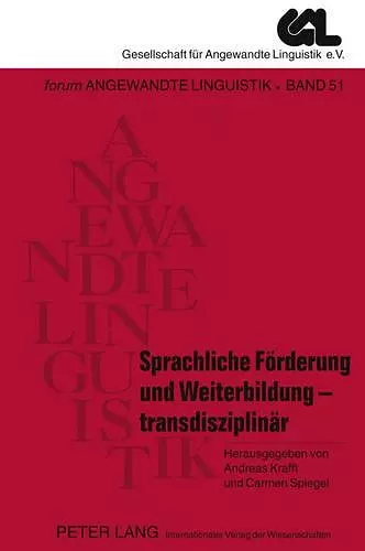 Sprachliche Foerderung Und Weiterbildung - Transdisziplinaer cover