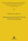 Anerkennung Franzoesischer Urteile Mit Drittbeteiligung cover