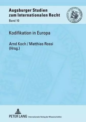 Kodifikation in Europa cover