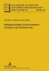 Interpersonelle Kommunikation: Analyse Und Optimierung cover