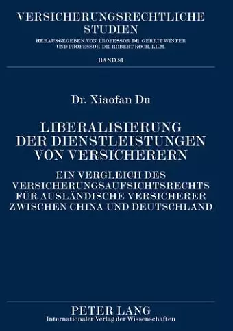 Liberalisierung Der Dienstleistungen Von Versicherern cover