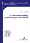 Die Umsatzbesteuerung Gemeinnuetziger Sportvereine cover