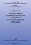 Musterprozesse VOR Dem Europaeischen Gerichtshof Fuer Menschenrechte cover