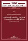 Patterns of Linguistic Variation in American Legal English cover