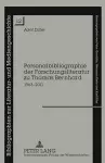 Personalbibliographie Der Forschungsliteratur Zu Thomas Bernhard cover