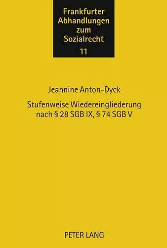 Stufenweise Wiedereingliederung Nach § 28 Sgb IX, § 74 Sgb V cover