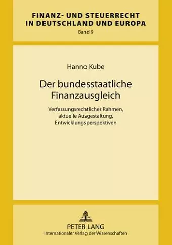 Der Bundesstaatliche Finanzausgleich cover