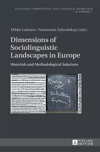 Dimensions of Sociolinguistic Landscapes in Europe cover