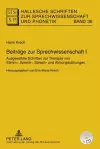 Beitraege Zur Sprechwissenschaft I cover