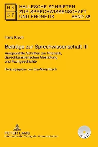 Beitraege zur Sprechwissenschaft III cover