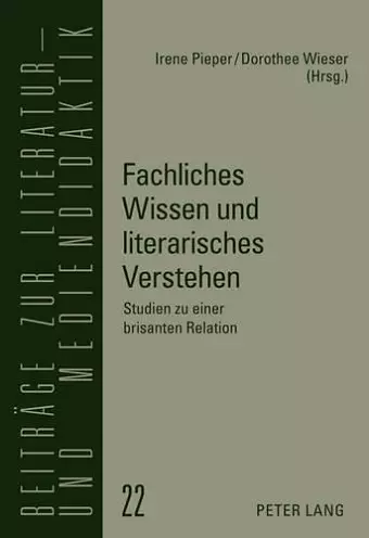 Fachliches Wissen Und Literarisches Verstehen cover