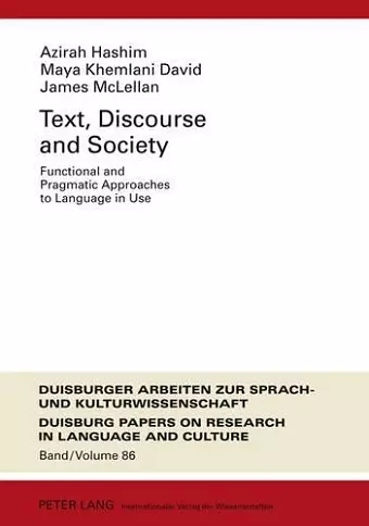 Text, Discourse and Society cover