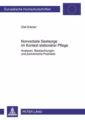 Nonverbale Seelsorge Im Kontext Stationaerer Pflege cover