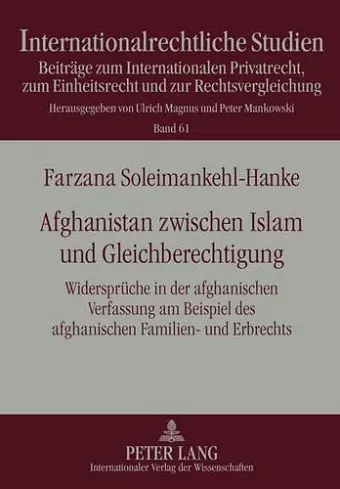 Afghanistan Zwischen Islam Und Gleichberechtigung cover