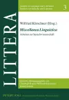 «Miscellanea Linguistica» cover