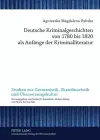 Deutsche Kriminalgeschichten Von 1780 Bis 1820 ALS Anfaenge Der Kriminalliteratur cover