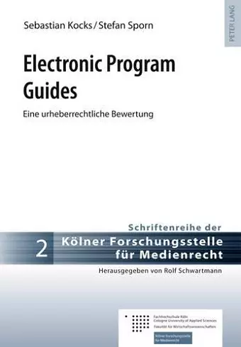 Electronic Program Guides cover