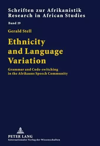 Ethnicity and Language Variation cover