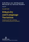 Ethnicity and Language Variation cover