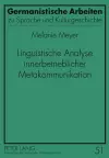 Linguistische Analyse Innerbetrieblicher Metakommunikation cover