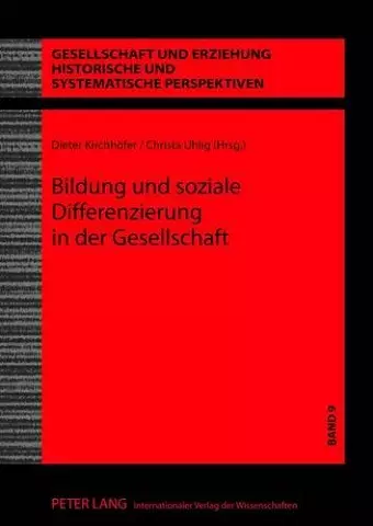 Bildung Und Soziale Differenzierung in Der Gesellschaft cover