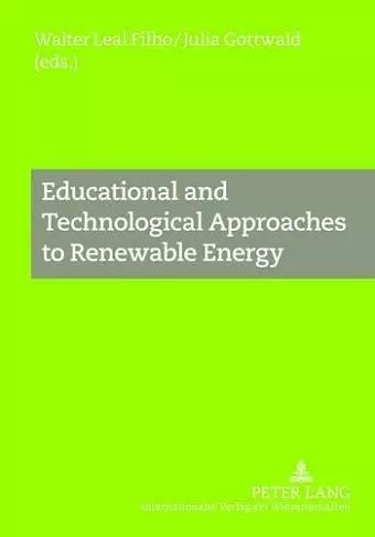 Educational and Technological Approaches to Renewable Energy cover