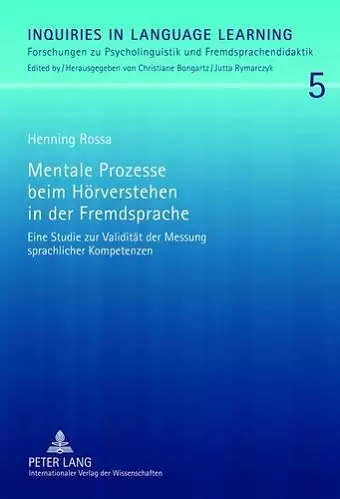 Mentale Prozesse Beim Hoerverstehen in Der Fremdsprache cover