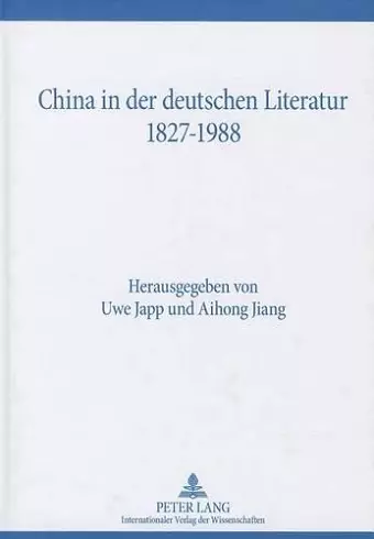 China in der deutschen Literatur 1827-1988 cover