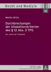 Durchbrechungen Der Allokationskriterien Des § 12 Abs. 3 Tpg cover