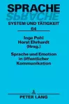 Sprache und Emotion in oeffentlicher Kommunikation cover