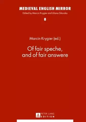 Of fair speche, and of fair answere cover