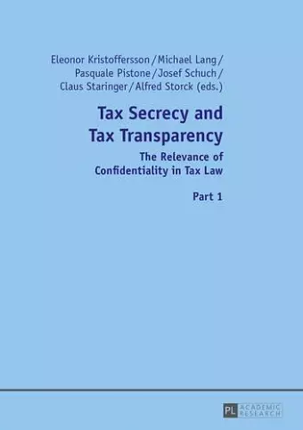 Tax Secrecy and Tax Transparency cover