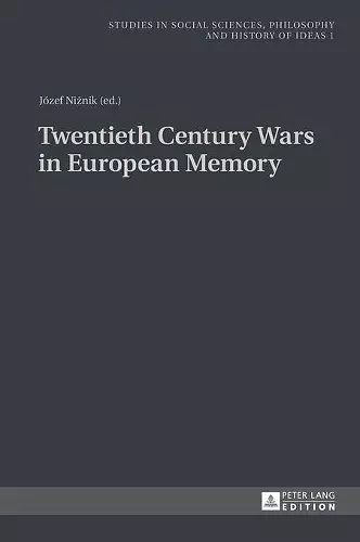 Twentieth Century Wars in European Memory cover