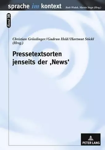 Pressetextsorten Jenseits Der 'News' cover