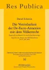 Die Vereinbarkeit Der De-Facto-Annexion Mit Dem Voelkerrecht cover