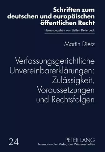 Verfassungsgerichtliche Unvereinbarerklarungen cover