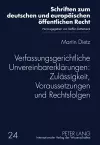 Verfassungsgerichtliche Unvereinbarerklarungen cover