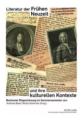 Literatur Der Fruehen Neuzeit Und Ihre Kulturellen Kontexte cover