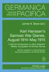 Karl Hanssen’s Samoan War Diaries, August 1914-May 1915 cover