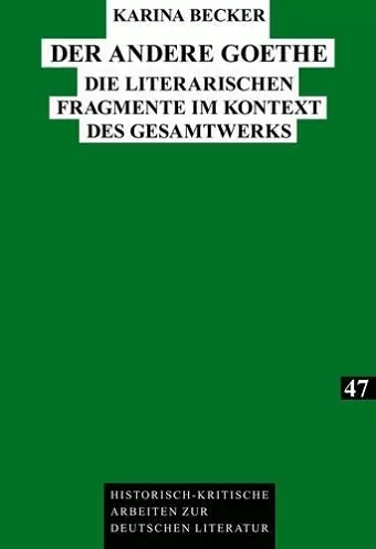 Der Andere Goethe cover