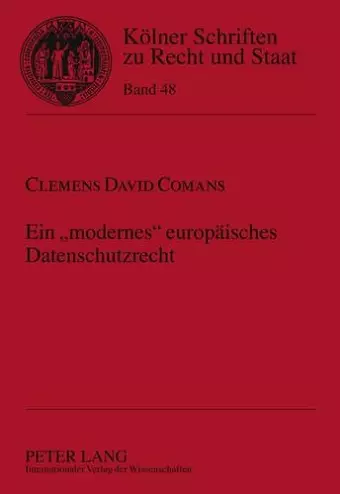 Ein «Modernes» Europaeisches Datenschutzrecht cover