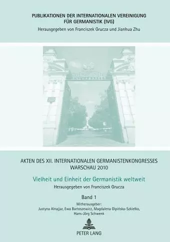 Akten Des XII. Internationalen Germanistenkongresses Warschau 2010 cover