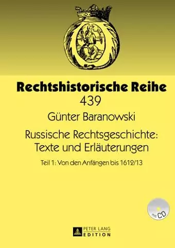 Russische Rechtsgeschichte: Texte Und Erlaeuterungen cover