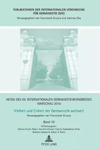 Akten des XII. Internationalen Germanistenkongresses Warschau 2010 cover