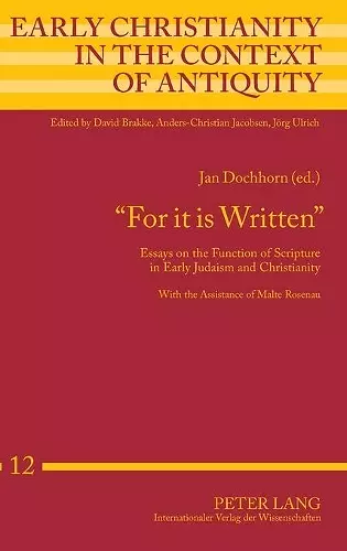 «For it is Written» cover